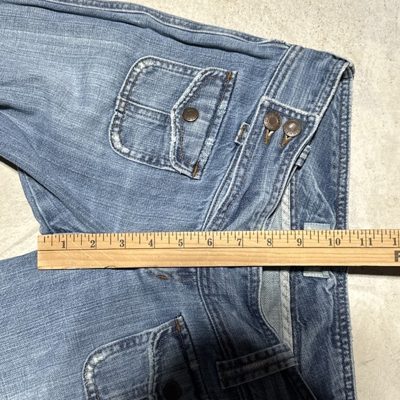 Vintage Abercrombie & Fitch Jeans Women's Y2K 29x32 Blue Medium Wash Flare - Picture 8 of 12